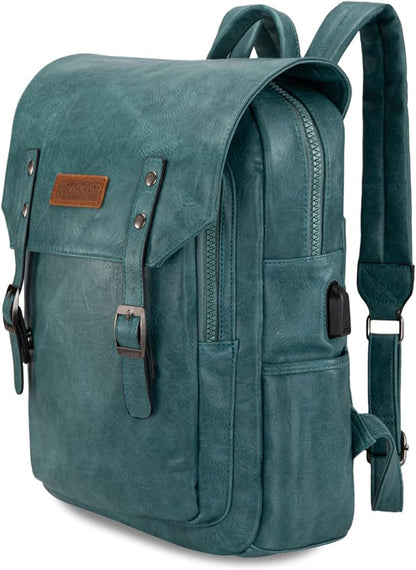Montana West Wrangler Laptop Backpack with USB Charging Port, Vintage Travel Work College Bookbag for Women Men
