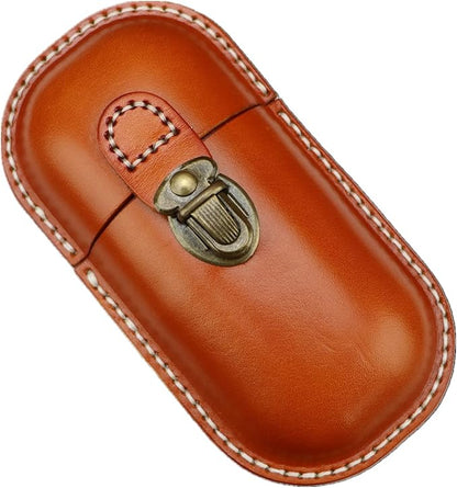 Leather Eyeglass Case Hard Shell Retro Men And Women Sunglasses Nearsighted Glasses Locking clasp Protection Box