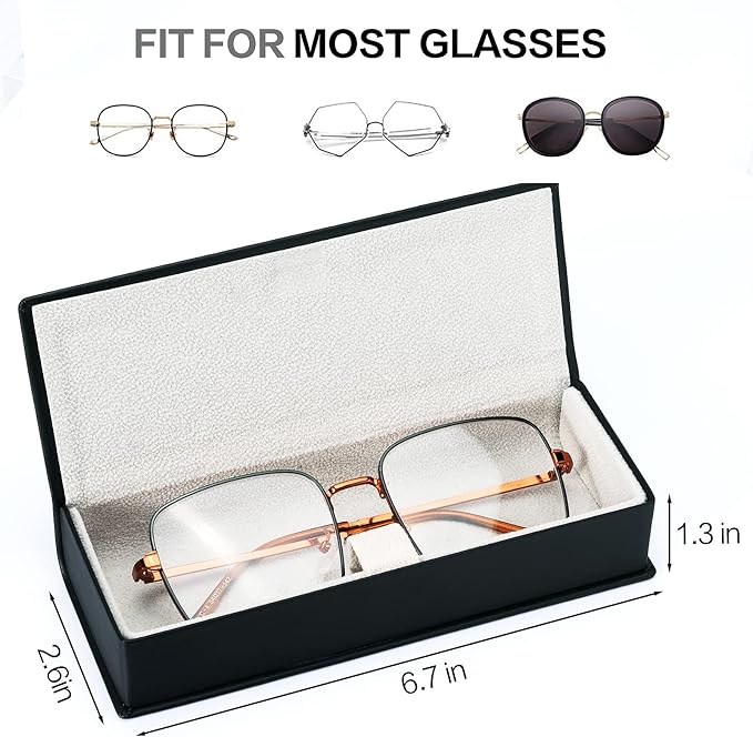 Vemiss Hard Shell Eyeglass Cases, Lightweight Portable Glasses Case for Women Men