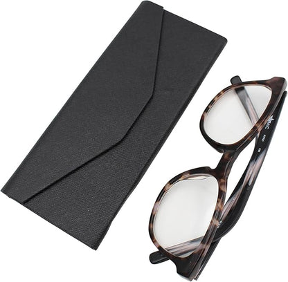 Real Sic Glasses Case for Men and Women - Magnetic Folding Hard Shell Sunglass Holder - Inspired by Solid Color