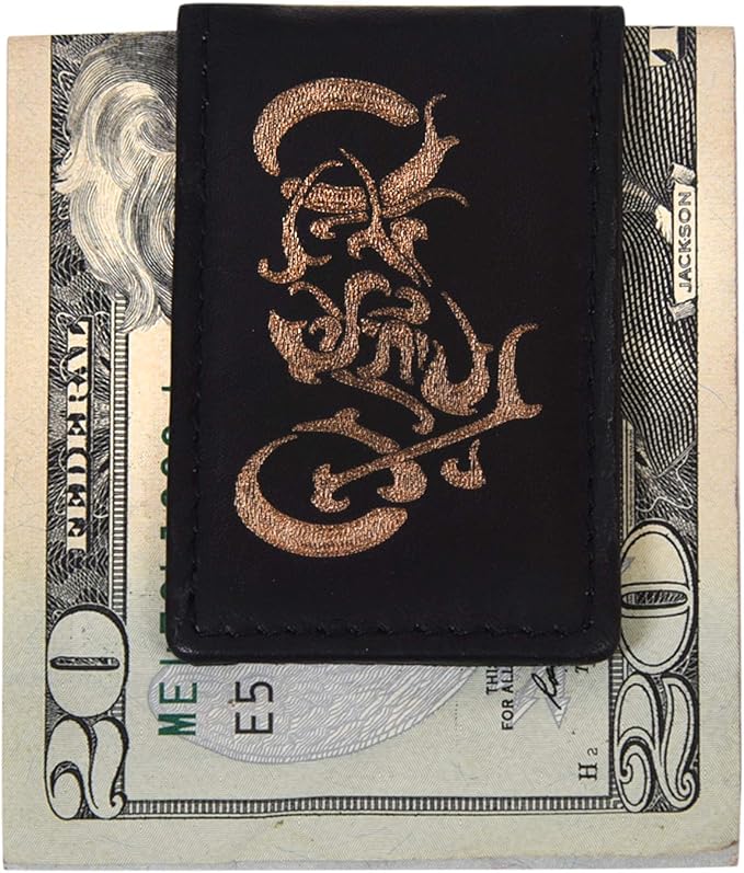 LB LEATHERBOSS Men's New Leather Strong Magnetic Money Clip