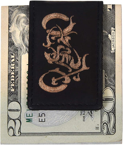 LB LEATHERBOSS Men's New Leather Strong Magnetic Money Clip