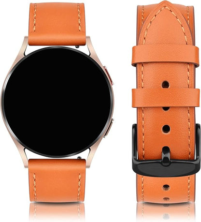 Vancle Quick Release Genuine Leather Watch Band 20mm 22mm Watch Strap, Top Grain Leather Watch bands for Men Women