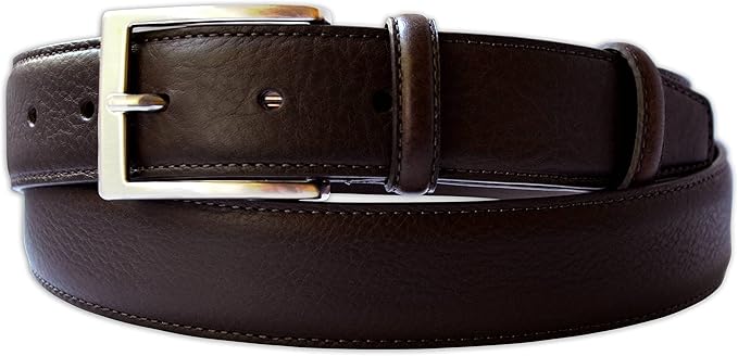 Mens Plain Smooth Italian Dress Leather Belt