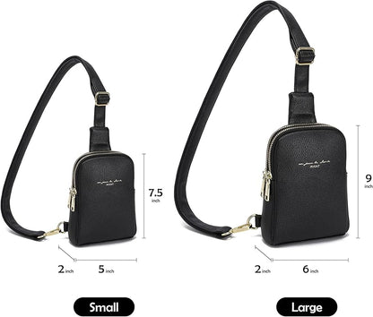 INICAT Small Sling Bag for Women Everyday & Travel Crossbody Bags Lightweight Cross Body Purses Vegan Leather