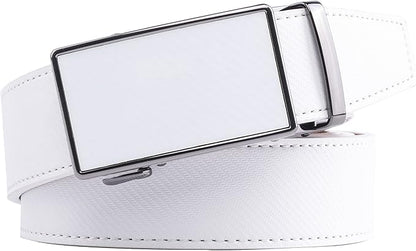 Fabio Valenti Mens Belt,Ratchet Belt Dress with 1 3/8" Genuine Leather with Easier Adjustable Buckle, Trim to Fit