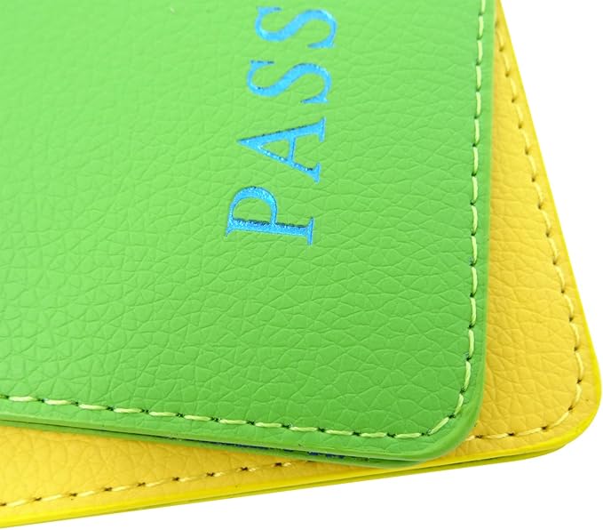 Honbay 2PCS Artificial Leather Passport Holder Cover Passport Case for Men and Women