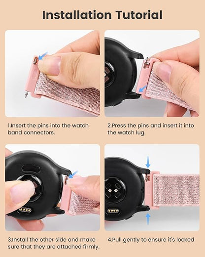 Sparkly Elastic Nylon Bands Compatible with Woneligo/Fitpolo Smart Watch IDW13, 22mm Stretchy Straps for TOOBUR IDW19/ENOMIR IDW19/MILOUZ IDW19/Gydom IDW19/Faweio IDW19/Hoowel IDW19/Amzhero IDW19/Tensky IDW19/WNH IDW19 Smart Watch Glitter Bands for Women