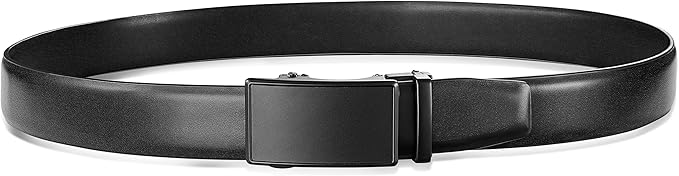 MILORDE Men's Leather Ratchet Belt - 35mm - Customizable Fit