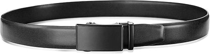 MILORDE Men's Leather Ratchet Belt - 35mm - Customizable Fit