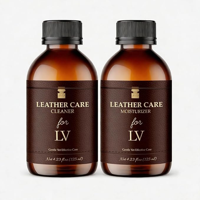 Leather Cleaner & Moisturizer Set, Gentle Leather Cleaner, Removes Stains & Minor Marks, Conditions & Protects Luxury Designer Bags