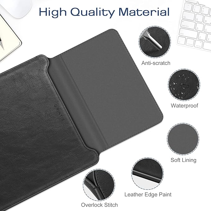 Fintie Sleeve Case for MacBook Air 13.6 A3449 A3240 A3113 A2681, Pro 14 A3427 A3426 A3434 A3401 A3185 A3112 A2992 A2918 A2779 A2442, MacBook Pro/Air/Neo 13 - Slim Bag Cover with Stand, Black