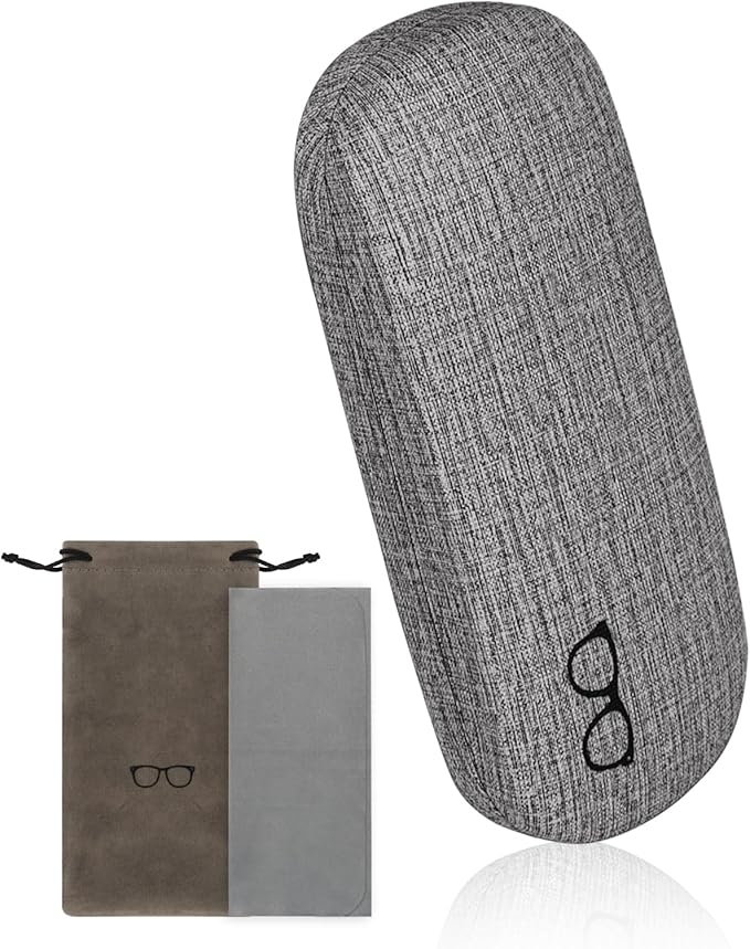 RayLove 3-Pack Hard Shell Eyeglasses Case Large Reading Glasses Hard Case