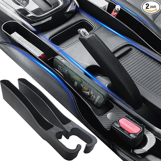 Car Seat Gap Filler Set of 2,Seat Gap Organizer, No Drop Seat Guard,Car Seat Accessories,Drop seat Gap fillers Between Seat and Console Stop Things from Dropping