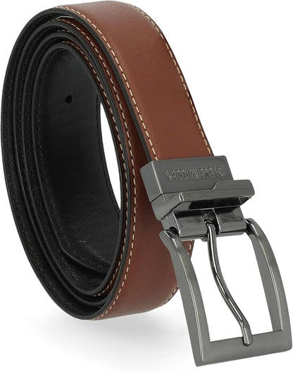 Steve Madden Men's Reversible Men's Dress Casual Every Day Leather Belt