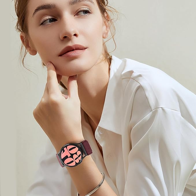 18mm Quick Release Elastic Nylon Band Compatible with Garmin Venu 4 41mm/3S 41mm/Venu 2S/Vivoactive 4S/Vivomove 3S/Active S/Forerunner 265S(42mm)/255S/Fossil Women's Gen 6 42mm/5E 42mm Women Men