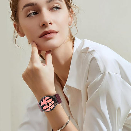 18mm Quick Release Elastic Nylon Band Compatible with Garmin Venu 4 41mm/3S 41mm/Venu 2S/Vivoactive 4S/Vivomove 3S/Active S/Forerunner 265S(42mm)/255S/Fossil Women's Gen 6 42mm/5E 42mm Women Men