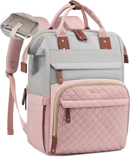 LOVEVOOK Laptop Backpack for Women, 17.3'' Waterproof Nurse Bag Teacher Work Backpack Purse for Women, Travel Computer Backpack for College Office Business Ladies
