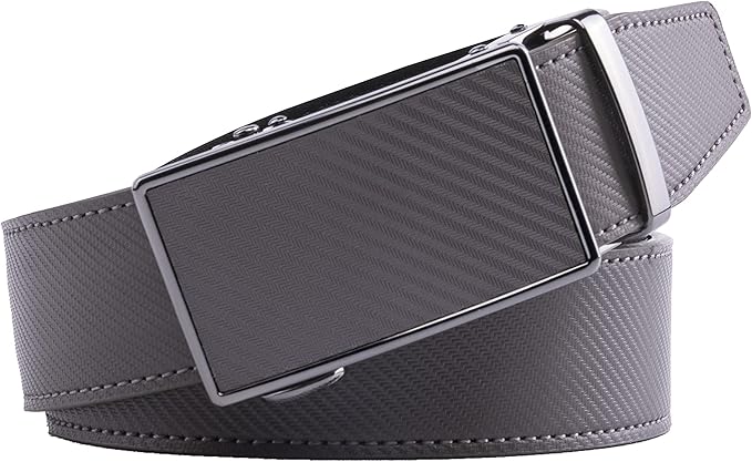 Fabio Valenti Mens Belt,Ratchet Belt Dress with 1 3/8" Genuine Leather with Easier Adjustable Buckle, Trim to Fit