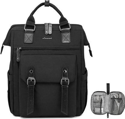 LOVEVOOK Laptop Backpack for Women, 15.6 Inch Teacher Nurse Bag Work Travel Computer Backpacks Purse, College Bookbag for School, Water Resistant Daypack, 17.3 inch