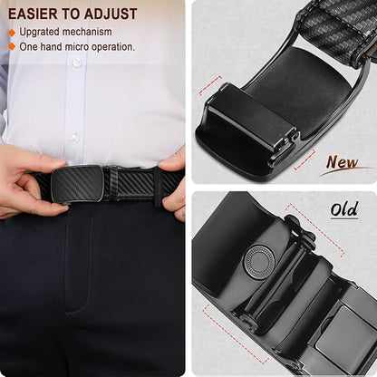 BULLIANT Men's Ratchet Belt Nontrimmable-Click Belt Adjustable for Men Gift Lightweight 1 3/8"