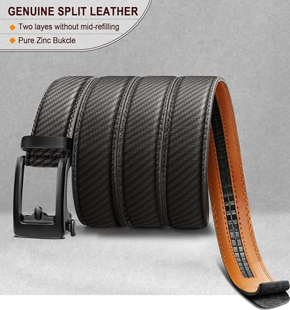 BULLIANT Men's Ratchet Belt Nontrimmable-Click Belt Adjustable for Men Gift Lightweight 1 3/8"