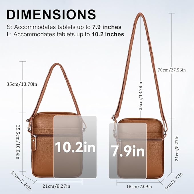 Leathario Men's Crossbody Shoulder Bag, Genuine Leather Small Messenger Satchel for Work Business Travel, Black Side Purse