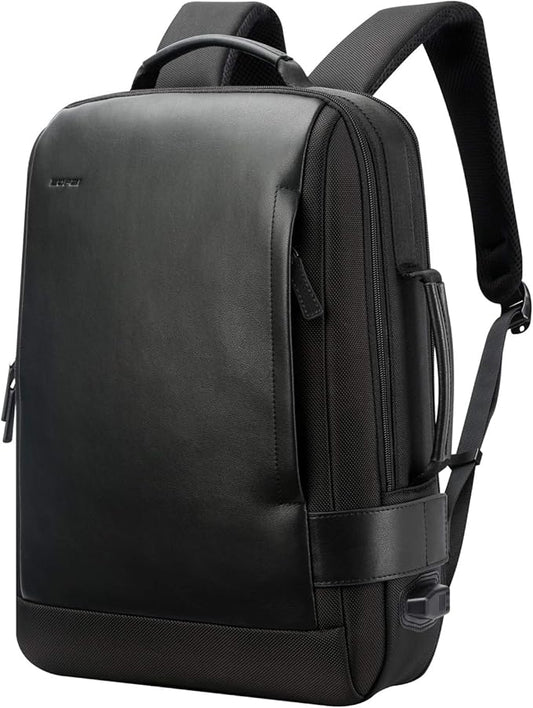 BOPai Business Smart 15.6 Inch Laptop Backpack Convertible Expandable Anti-Theft USB Charging Multi-Functional Travel Professional Work Office Men Commuter Large Black With Bottle Holder Waterproof