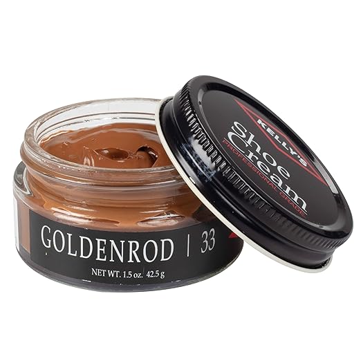 Kelly's Goldenrod Shoe Polish 1.5 oz - Professional Leather Shoe Cream
