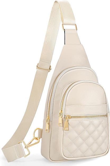 Sling Bag for Women Crossbody Leather Fanny Packs Chest Bag Fashion Sling Backpack Travel JASGOOD