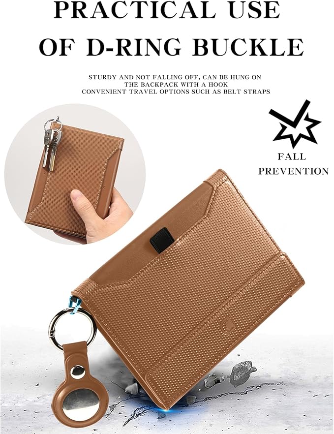 Passport Holder for Travel Essentials, RFID Blocking PU Leather Passport Wallet Cover Card holder Case Passport Book Holders for Women and Men, Brown