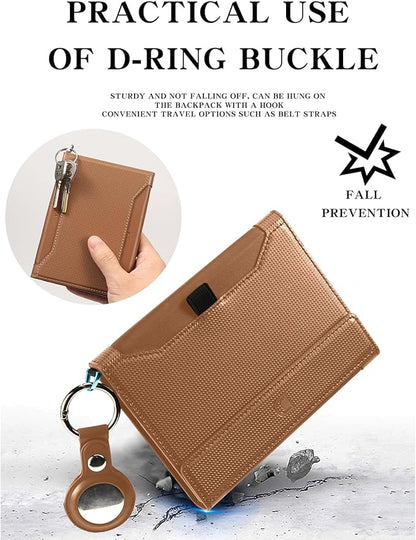 Passport Holder for Travel Essentials, RFID Blocking PU Leather Passport Wallet Cover Card holder Case Passport Book Holders for Women and Men, Brown