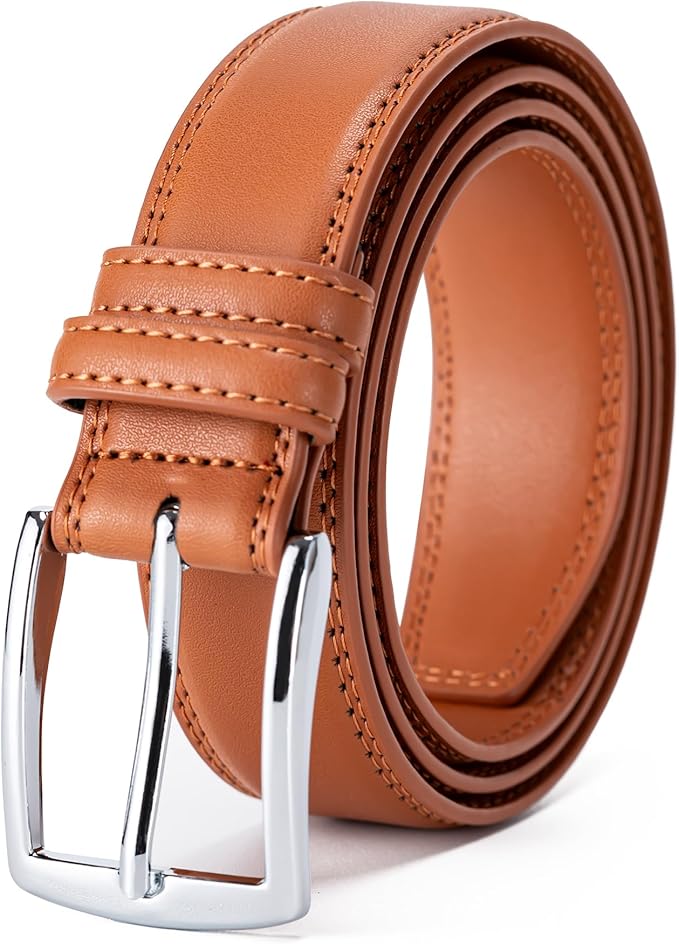 Aegero Mens Belt, Leather Dress Jeans Belt, Fashion & Classic Designs Ideal Match for Work Business and Casual