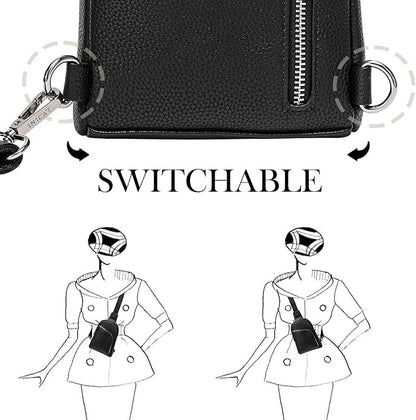 INICAT RFID Blocking Sling Bag, Anti Theft Crossbody Bag for Women, Travel Fanny Pack Style Purse, Vegan Leather
