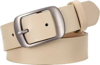 SUOSDEY Women Belts For Jeans Dresses Pants Ladies Leather Waist Belt with Elegant Buckle, Width 1.3"