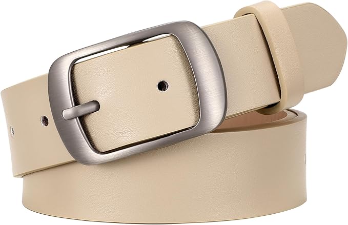 SUOSDEY Women Belts For Jeans Dresses Pants Ladies Leather Waist Belt with Elegant Buckle, Width 1.3"