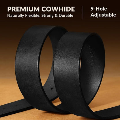 Men's Leather Belt Full Grain Leather Belts for Men Handmade Real Solid Top-Grain Leather Heavy-Duty Work Belt Gifts