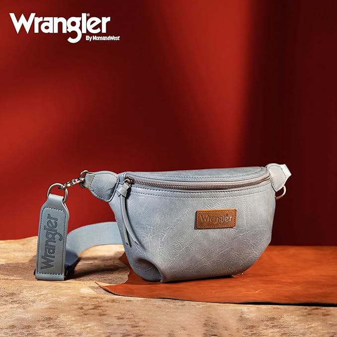 Wrangler Large Fanny Packs for Women Waist Bag Travel Belt Bags Crossbody Sling Purse