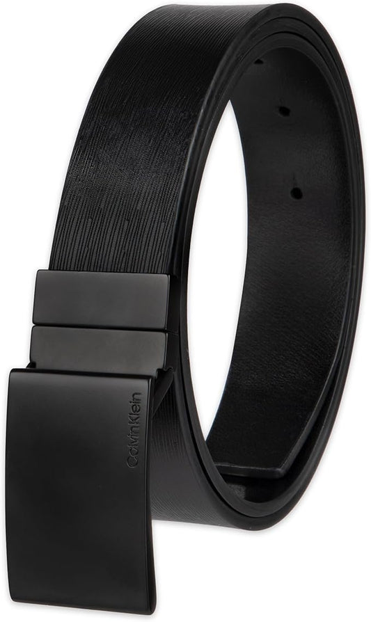 Calvin Klein Men’s Reversible Leather Belt - 2‑in‑1 Versatile Modern Style