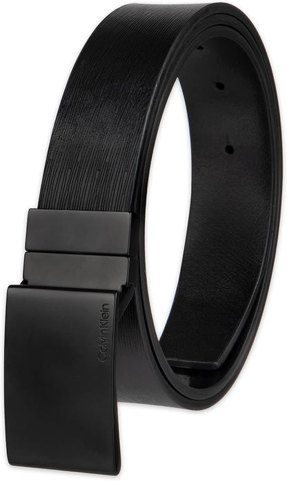 Calvin Klein Men’s Reversible Leather Belt - 2‑in‑1 Versatile Modern Style