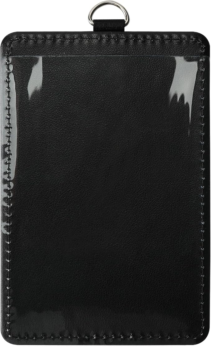 30 Pack Sublimation Blanks Bulk Pu Leather ID Badge Holder Heat Transfer Print Vertical ID Card Holders for Badges Buddy Waterproof Name Tag Holders Blank for Coach Office Employees Students