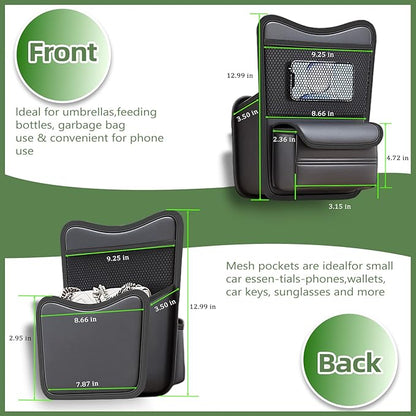 Car Seat Gap Purse Holder Leather - Between Seats Organizer, Automotive Storage for Phone Keys & Daily Essentials