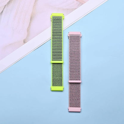 ANNEFIT Nylon Sport Loop Watch Bands, 2 Packs Quick Release Adjustable Strap 16mm 18mm 19mm 20mm 21mm 22mm 24mm