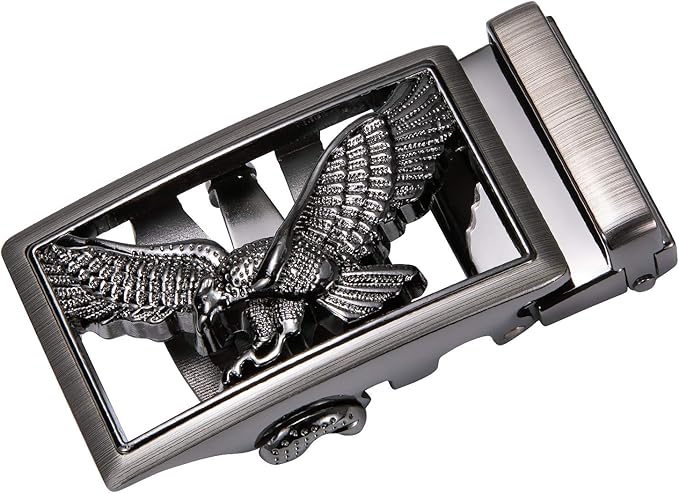 Barry.Wang Mens Belts Leather Ratchet Automatic Buckle Slide Click 1 3/8" Designer Dress Fashion Classic Casual Work Business