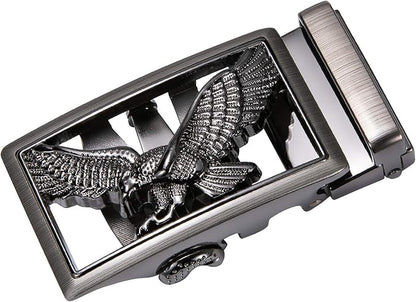 Barry.Wang Mens Belts Leather Ratchet Automatic Buckle Slide Click 1 3/8" Designer Dress Fashion Classic Casual Work Business