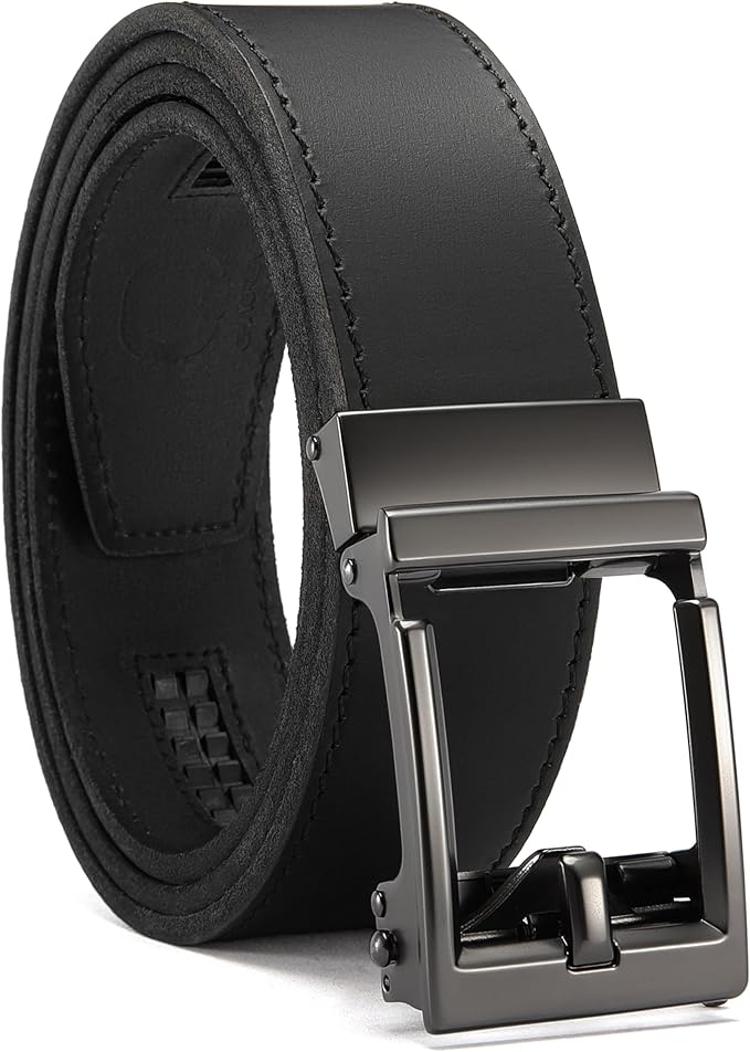 CHAOREN Ratchet Belts for Men - 1.5" Mens Belt Genuine Leather for Causual Jeans - Customizable Style, Versatile Fit