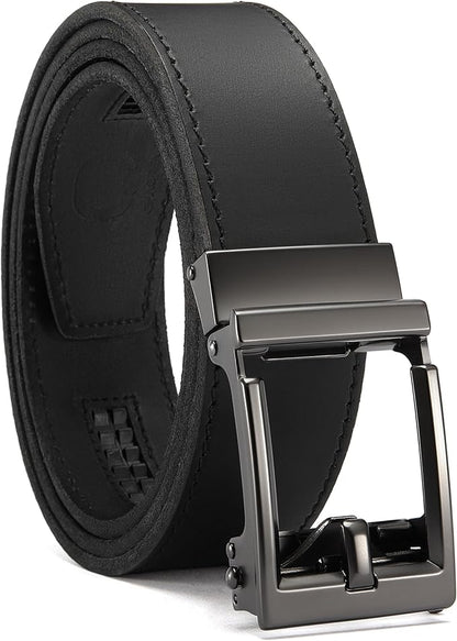 CHAOREN Ratchet Belts for Men - 1.5" Mens Belt Genuine Leather for Causual Jeans - Customizable Style, Versatile Fit