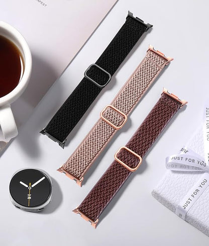 Lerobo Elastic Bands Compatible with Samsung Galaxy Watch 8 7 6 5 4 40mm 44mm/Galaxy Watch 8 Classic 6 4 Classic 43mm 47mm 42mm 46mm/5 Pro Band 45mm/Active 2,3 Pack 20mm Adjustable Nylon Sport Band