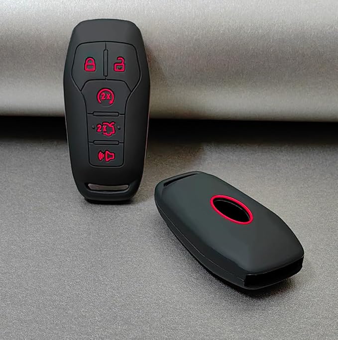 REPROTECTING Silicone Rubber Key Fob Cover Compatible with 2013-2018 Ford Edge Explorer F-150 F-250 Super Duty F-350 Super Duty Fusion Mustang Lincoln MKX M3N-A2C31243300