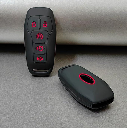 REPROTECTING Silicone Rubber Key Fob Cover Compatible with 2013-2018 Ford Edge Explorer F-150 F-250 Super Duty F-350 Super Duty Fusion Mustang Lincoln MKX M3N-A2C31243300